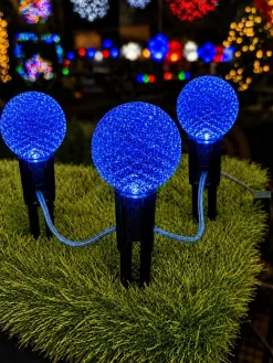 Decorator's Warehouse G50 Wonderful LED SMD Bulb (25 bulbs/bag) - Faceted, Blue > Outdoor Lighting|Led Light Bulbs