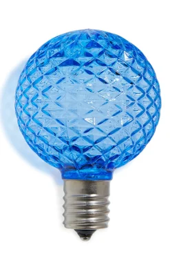 Decorator's Warehouse G50 Wonderful LED SMD Bulb (25 bulbs/bag) - Faceted, Blue > Outdoor Lighting|Led Light Bulbs