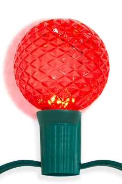 Decorator's Warehouse G50 Wonderful LED SMD Bulb (25 bulbs/bag) - Faceted, Red > Outdoor Lighting|Led Light Bulbs