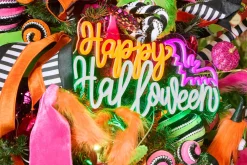 Decorator's Warehouse 17.7" Happy Halloween Lit Neon Sign > Indoor Lighting|Christmas Decor