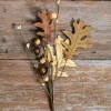 Decorator's Warehouse 12” Harvest Wood Leaf Pick with Berry > Fall Decor|Fall Decor