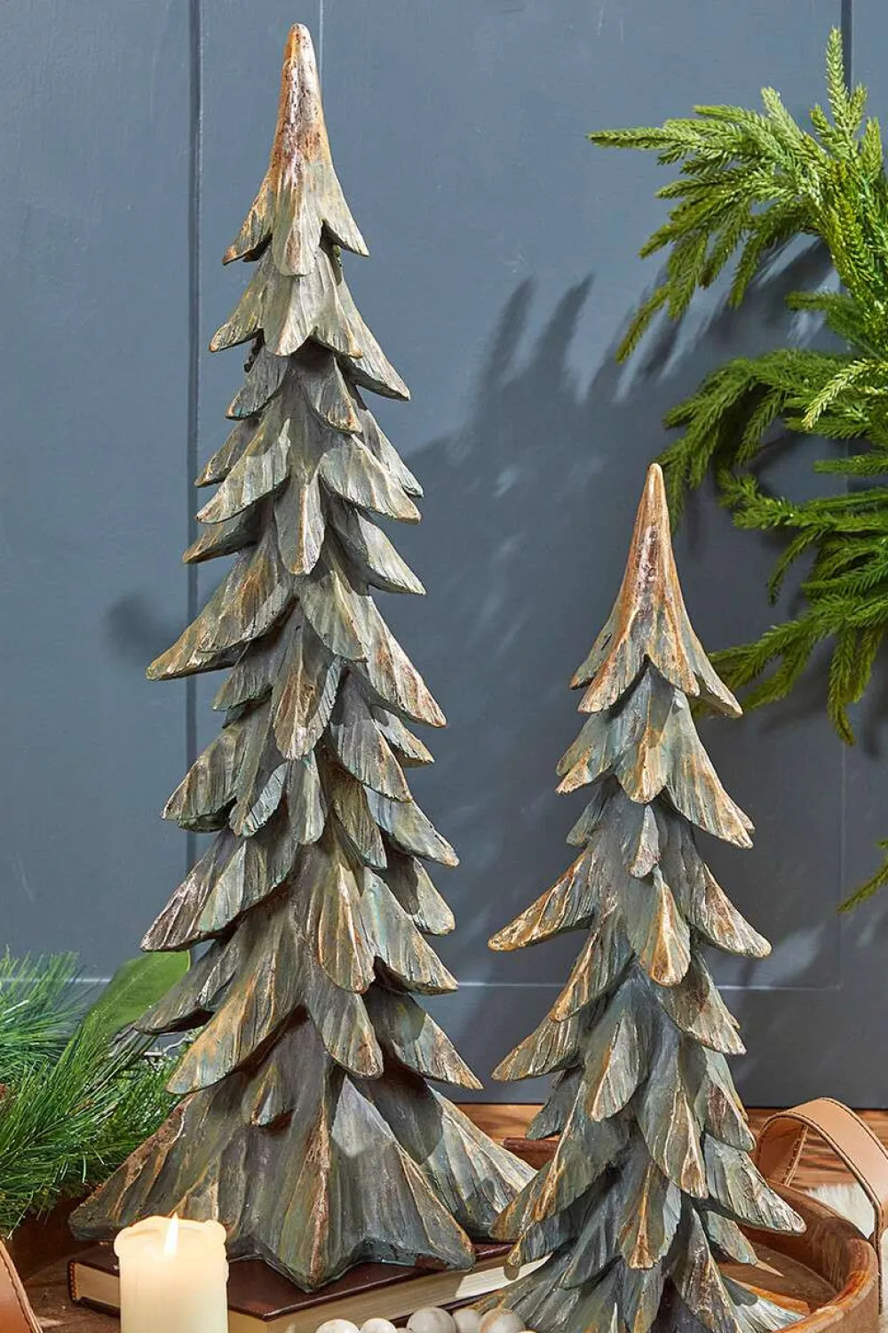 Decorator's Warehouse 17.5" Highlands Tree > Winter Woodland|Tabletop & Accent Trees