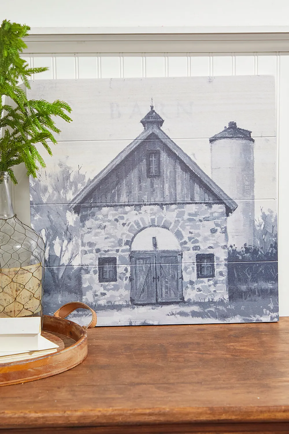 Decorator's Warehouse 22” Holiday Barn Wall Art > Winter Woodland|Christmas Accents