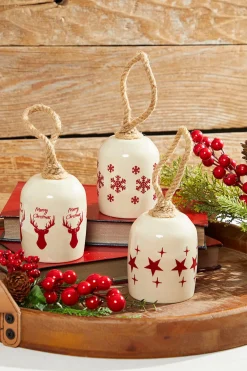 Decorator's Warehouse 8" Holiday Bell Ceramic Ornament > Christmas Sale|Christmas Decor