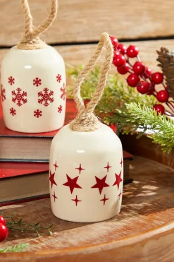 Decorator's Warehouse 8" Holiday Bell Ceramic Ornament > Christmas Sale|Christmas Decor