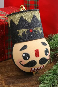 Decorator's Warehouse 8.5” Holiday Nutcracker Black Ornament > Nutcracker|Christmas Decor