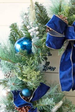 Decorator's Warehouse 30" Holiday Pine & Pinecone Wreath with Bow Accent > Christmas Decor|All Wreaths