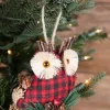 Decorator's Warehouse 4” Holiday Plaid Owl Ornaments - Set of 3 > Sale|Christmas Sale