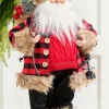Decorator's Warehouse 18" Holiday Santa Figurine with Lighted Lantern > Farmhouse|Christmas Accents