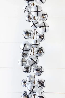 Decorator's Warehouse 5’ Holiday Silver Jingle Bells Garland > White Christmas|Retro Brites