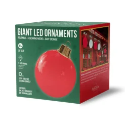 Decorator's Warehouse HoliGlow Inflatable LED Ornament - 20" Red > Christmas Decor|Outdoor Lighting