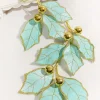 Decorator's Warehouse 5' Holly Leaves Garland - Blue & Gold > Christmas Decor|Santa'S Sweet Shoppe