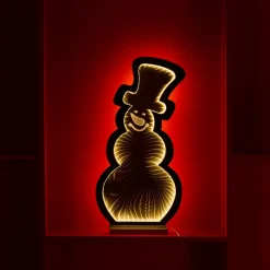 Decorator's Warehouse 24"H Snowman Infinity Light > Infinity Lights|Christmas Decor