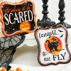Decorator's Warehouse 7"H x 6"L Embossed Halloween Sign > Halloween|Halloween
