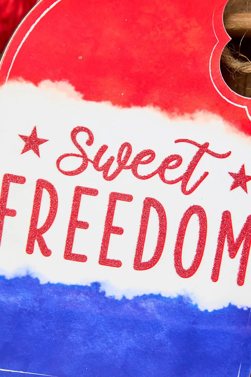 Decorator's Warehouse 13.5"H x 7"L Sweet Freedom Popsicle Sign > Patriotic Decor|Patriotic Decor