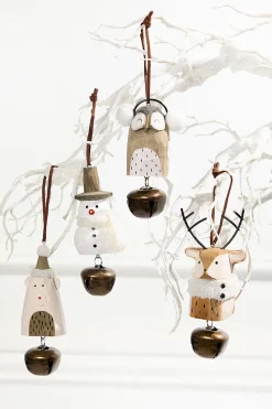 Decorator's Warehouse Icon with Bell Wood Ornament > Christmas Ornaments|Winter Woodland