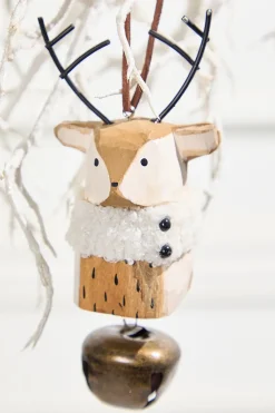 Decorator's Warehouse Icon with Bell Wood Ornament > Christmas Ornaments|Winter Woodland