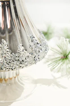 Decorator's Warehouse 12.5" Icy Silver Christmas Tree > White Christmas|Tabletop & Accent Trees