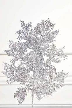 Decorator's Warehouse 19'' Incense Cedar Glitter Spray - Silver > White Christmas|Christmas Decor