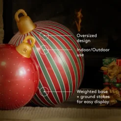 Decorator's Warehouse Inflatable Christmas Ornaments - Set of 3 > Christmas Decor|Christmas Accents