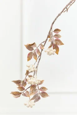 Decorator's Warehouse 28.5” Ivory Glitter Berry Spray > Christmas Sprays|Christmas Decor