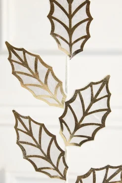 Decorator's Warehouse 20" Ivory & Gold Metallic Leaf Spray > Christmas Sale|Christmas Sprays