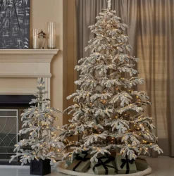 Decorator's Warehouse 7.5' Jackson Flocked Pine with 600 Warm White LED Lights > Christmas Decor|Flocked Or White