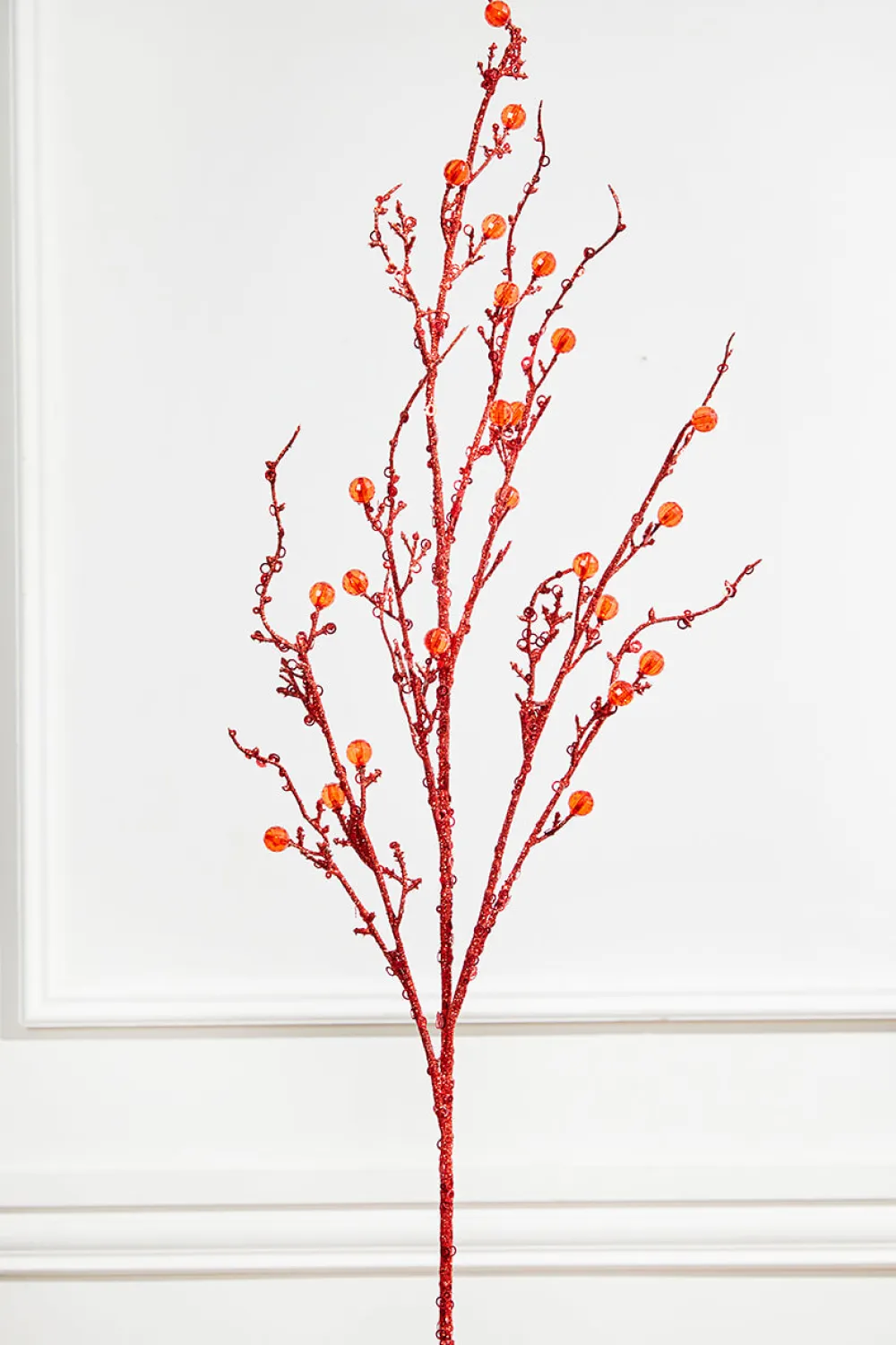 Decorator's Warehouse 42” Jeweled Bead Branch Spray - Red > Nutcracker|Christmas Sprays