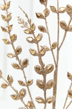 Decorator's Warehouse 33" Jeweled Gold Leaf Spray > Christmas Sprays|Christmas Decor