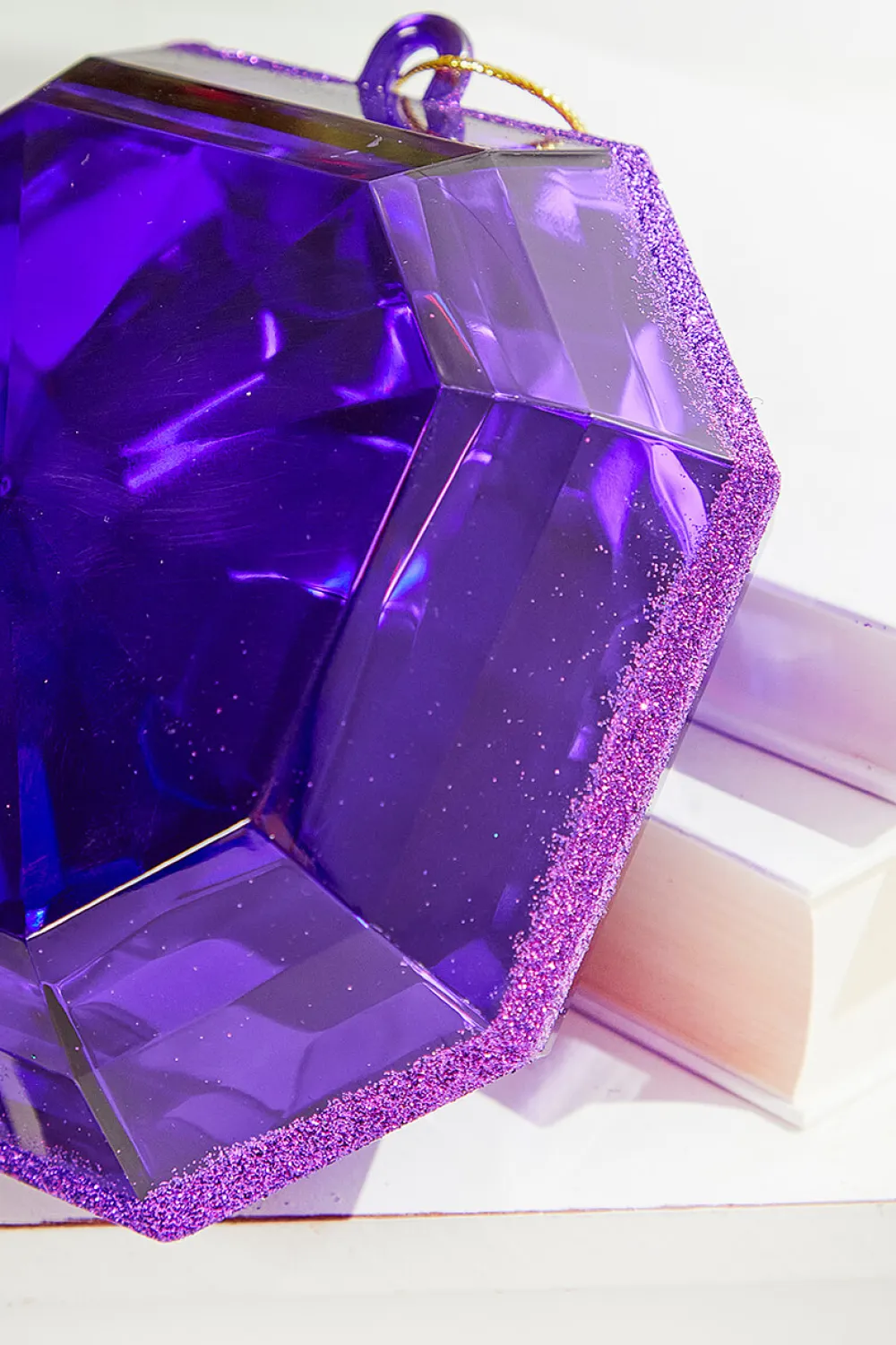 Decorator's Warehouse 6" Jewel Ornament - Purple > Jewels|Christmas Decor