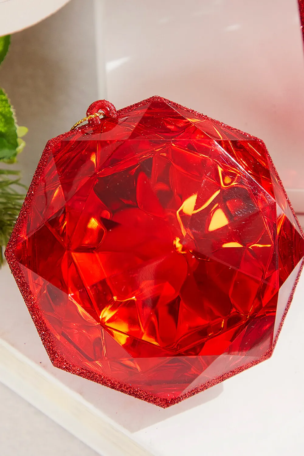 Decorator's Warehouse 4"-5" Jewel Ornament - Red > Jewels|Nutcracker
