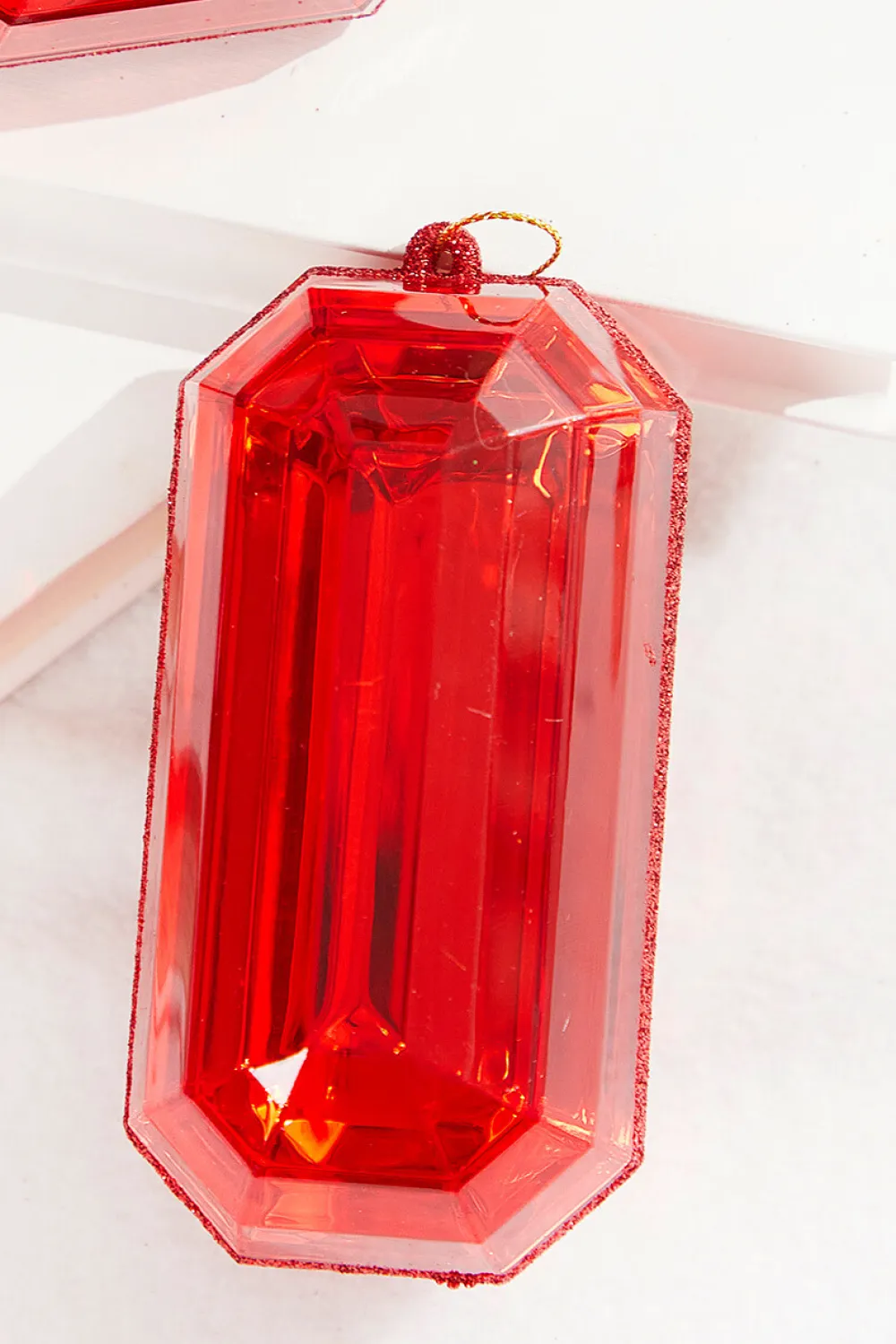 Decorator's Warehouse 4"-5" Jewel Ornament - Red > Jewels|Nutcracker