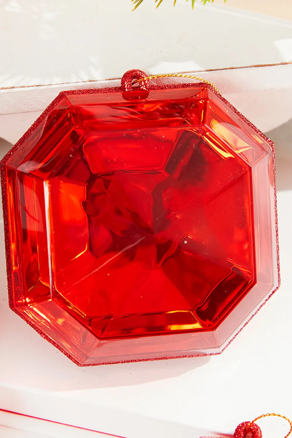 Decorator's Warehouse 4"-5" Jewel Ornament - Red > Jewels|Nutcracker