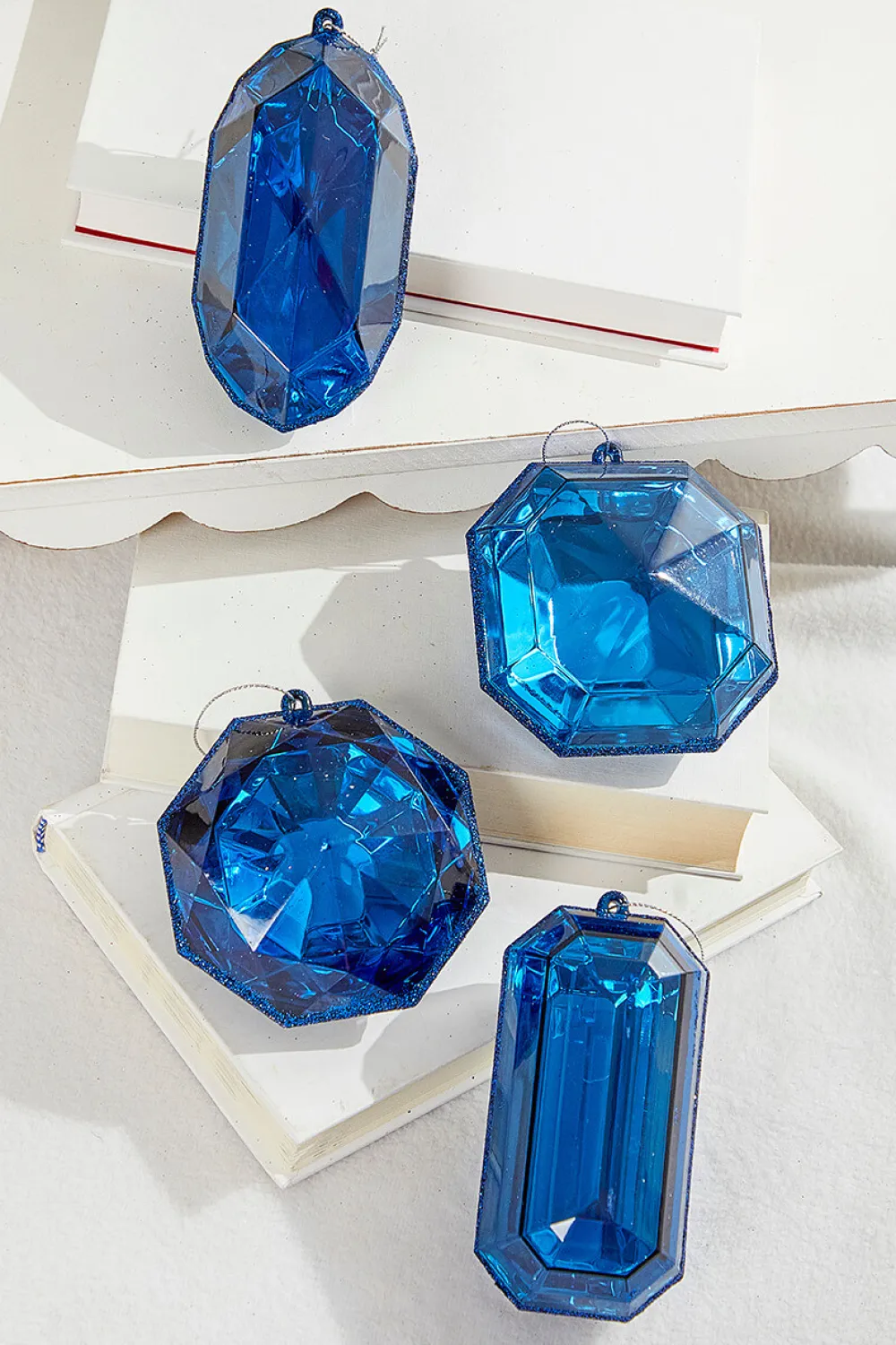 Decorator's Warehouse 4"-5" Jewel Ornament - Sapphire > Jewels|Nutcracker