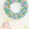 Decorator's Warehouse 12" Jingle Bell Wreath with Ribbon - Pastel > Christmas Decor|Santa'S Sweet Shoppe