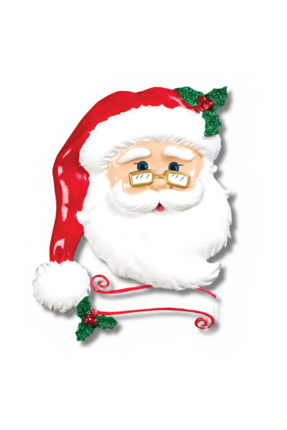 Decorator's Warehouse 4" Jolly Santa Customizable Ornament > Christmas Ornaments|Christmas Decor