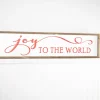 Decorator's Warehouse 31.8” Joy To The World Embossed Sign with Wood Frame & Glitter Accent Letters > Farmhouse|Christmas Decor