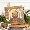Decorator's Warehouse 10" Joy with The Holy Family Sign > Nativity Scene|Christmas Decor