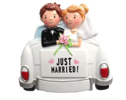 Decorator's Warehouse 3" Just Married Customizable Ornament > Christmas Ornaments|Christmas Decor