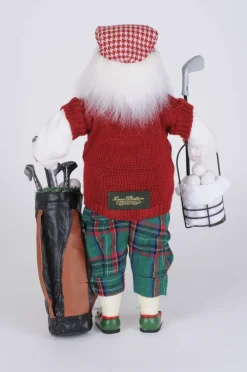 Decorator's Warehouse 16" Karen Didion Golf Santa with Basket > Santas & Angels|Karen Didion