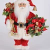 Decorator's Warehouse 17" Karen Didion Lighted Berry Wreath Santa > Santas & Angels|Karen Didion