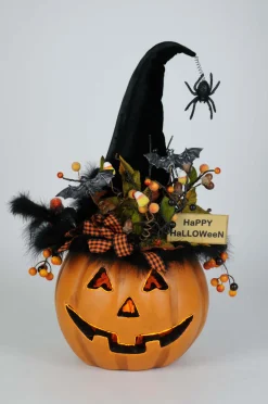 Decorator's Warehouse 22" Karen Didion Lighted Fiber Optic Pumpkin > Halloween|Halloween