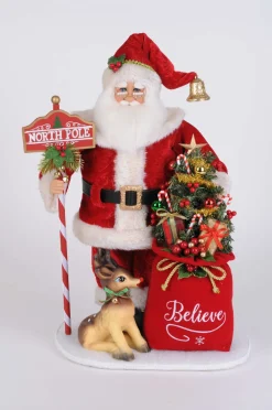 Decorator's Warehouse Karen Didion Lighted North Pole Magic Santa > Santas & Angels|Karen Didion