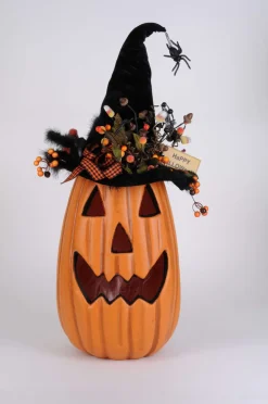 Decorator's Warehouse 31" Karen Didion Lighted Tall Fiber Optic Pumpkin > Halloween|Halloween