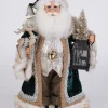 Decorator's Warehouse 17" Karen Didion Lighted Woodland Emerald Santa > Santas & Angels|Karen Didion