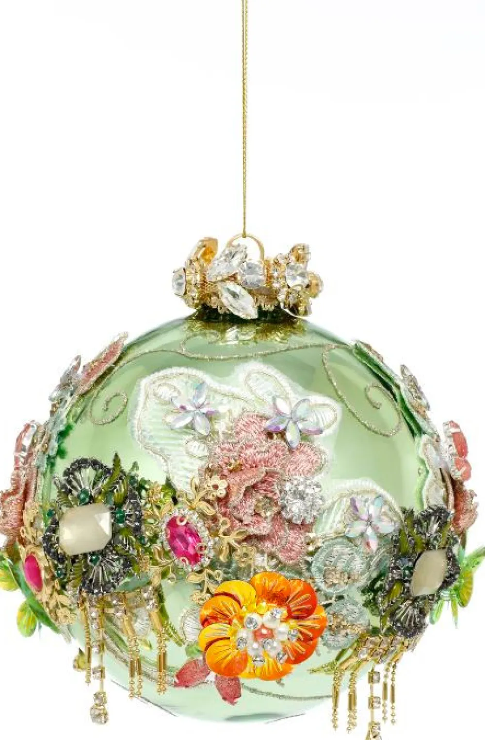 Decorator's Warehouse 5" Kings Jewel Ball Ornament, Mint - Mark Roberts > Mark Roberts