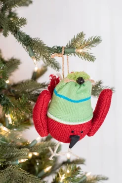 Decorator's Warehouse 8.5" Knit Red Bird Ornament > Sale|Christmas Sale