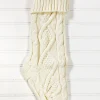 Decorator's Warehouse Knitted Christmas Stockings - Ivory > Christmas Decor|Christmas Textiles