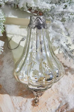 Decorator's Warehouse 7" Lantern Elizabethan Mercury Glass Ornament > Christmas Decor|Natural Elegance