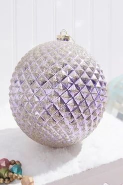Decorator's Warehouse 6" Lavender Gold Ball Ornament > Christmas Ornaments|Santa'S Sweet Shoppe